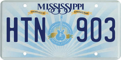 MS license plate HTN903