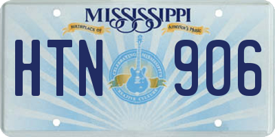 MS license plate HTN906
