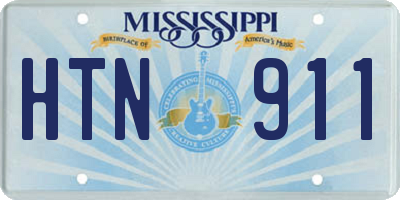 MS license plate HTN911