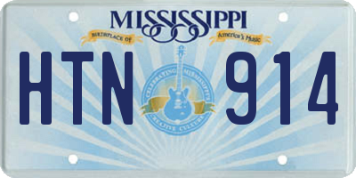 MS license plate HTN914