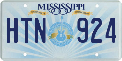 MS license plate HTN924