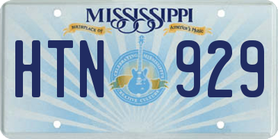 MS license plate HTN929