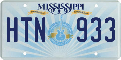 MS license plate HTN933