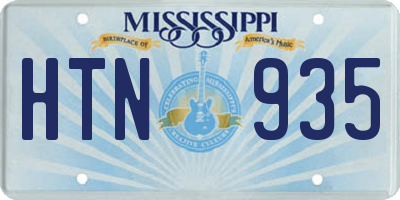 MS license plate HTN935