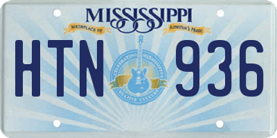 MS license plate HTN936
