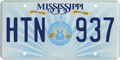 MS license plate HTN937