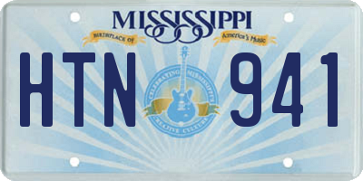 MS license plate HTN941