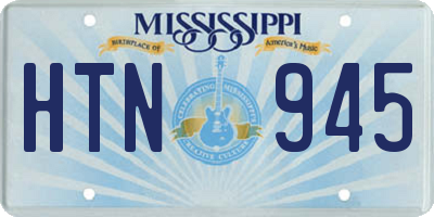 MS license plate HTN945