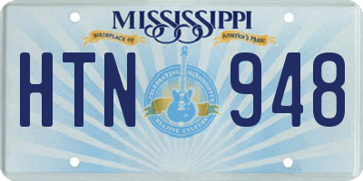 MS license plate HTN948