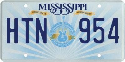 MS license plate HTN954