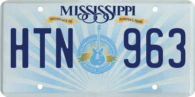 MS license plate HTN963