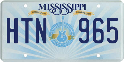 MS license plate HTN965