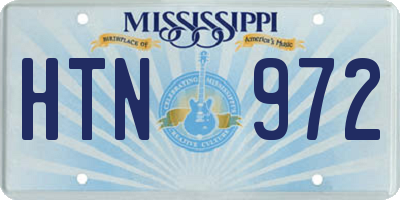 MS license plate HTN972