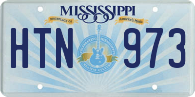 MS license plate HTN973