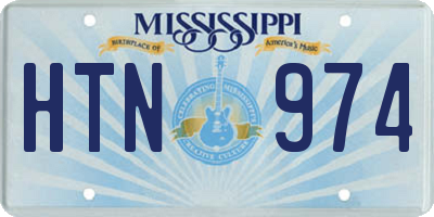 MS license plate HTN974