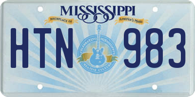MS license plate HTN983