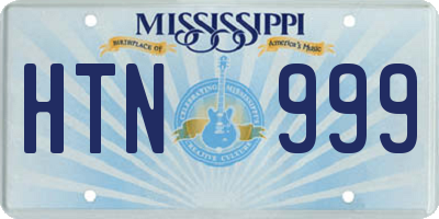 MS license plate HTN999