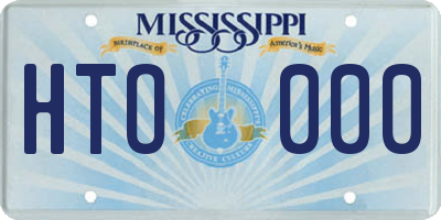 MS license plate HTO000