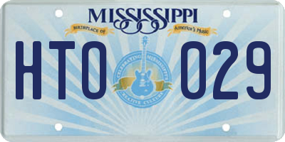 MS license plate HTO029