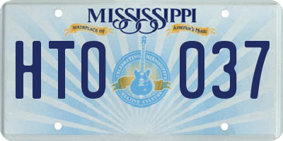 MS license plate HTO037
