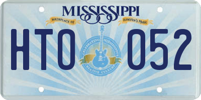 MS license plate HTO052