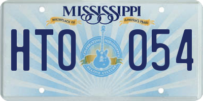 MS license plate HTO054