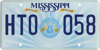 MS license plate HTO058