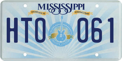MS license plate HTO061