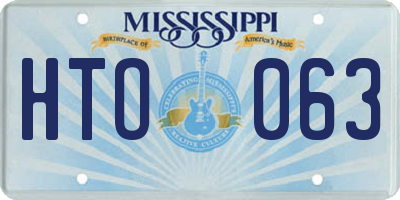 MS license plate HTO063