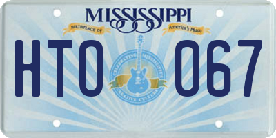 MS license plate HTO067