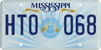 MS license plate HTO068