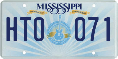 MS license plate HTO071