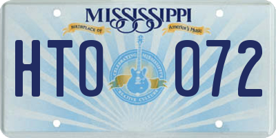 MS license plate HTO072