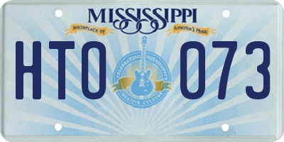 MS license plate HTO073
