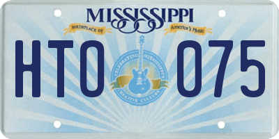 MS license plate HTO075