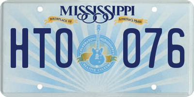 MS license plate HTO076