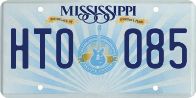 MS license plate HTO085