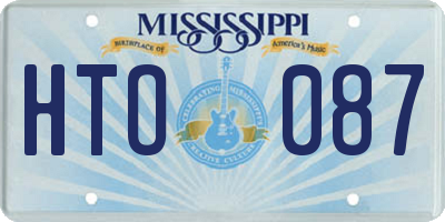 MS license plate HTO087
