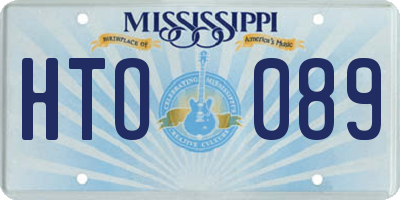 MS license plate HTO089