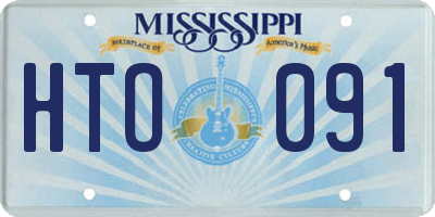 MS license plate HTO091