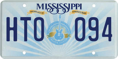 MS license plate HTO094