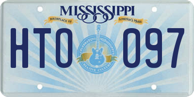 MS license plate HTO097