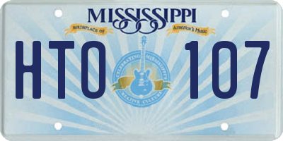 MS license plate HTO107