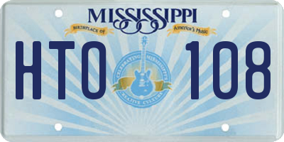 MS license plate HTO108