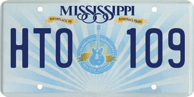 MS license plate HTO109
