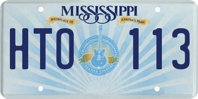 MS license plate HTO113