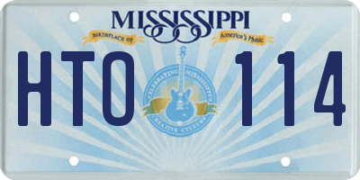 MS license plate HTO114