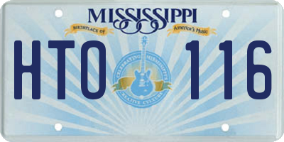 MS license plate HTO116