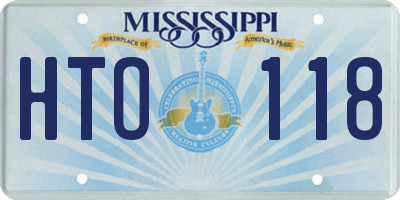 MS license plate HTO118