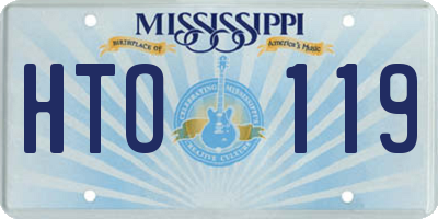 MS license plate HTO119